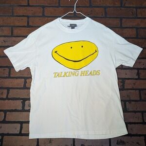 Talking Heads Oversized Vintage Inspired Smiley Face Band Tee H&M Men's L